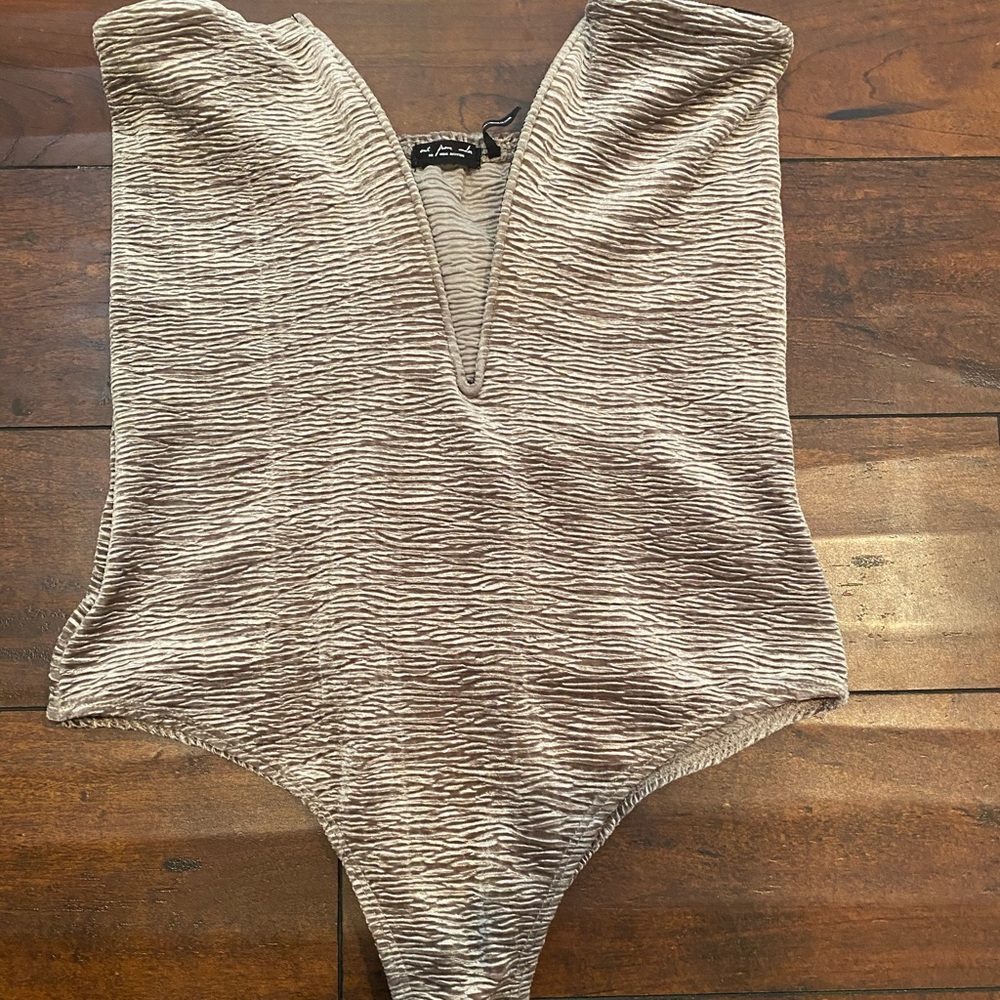 Gold strapless bodysuit